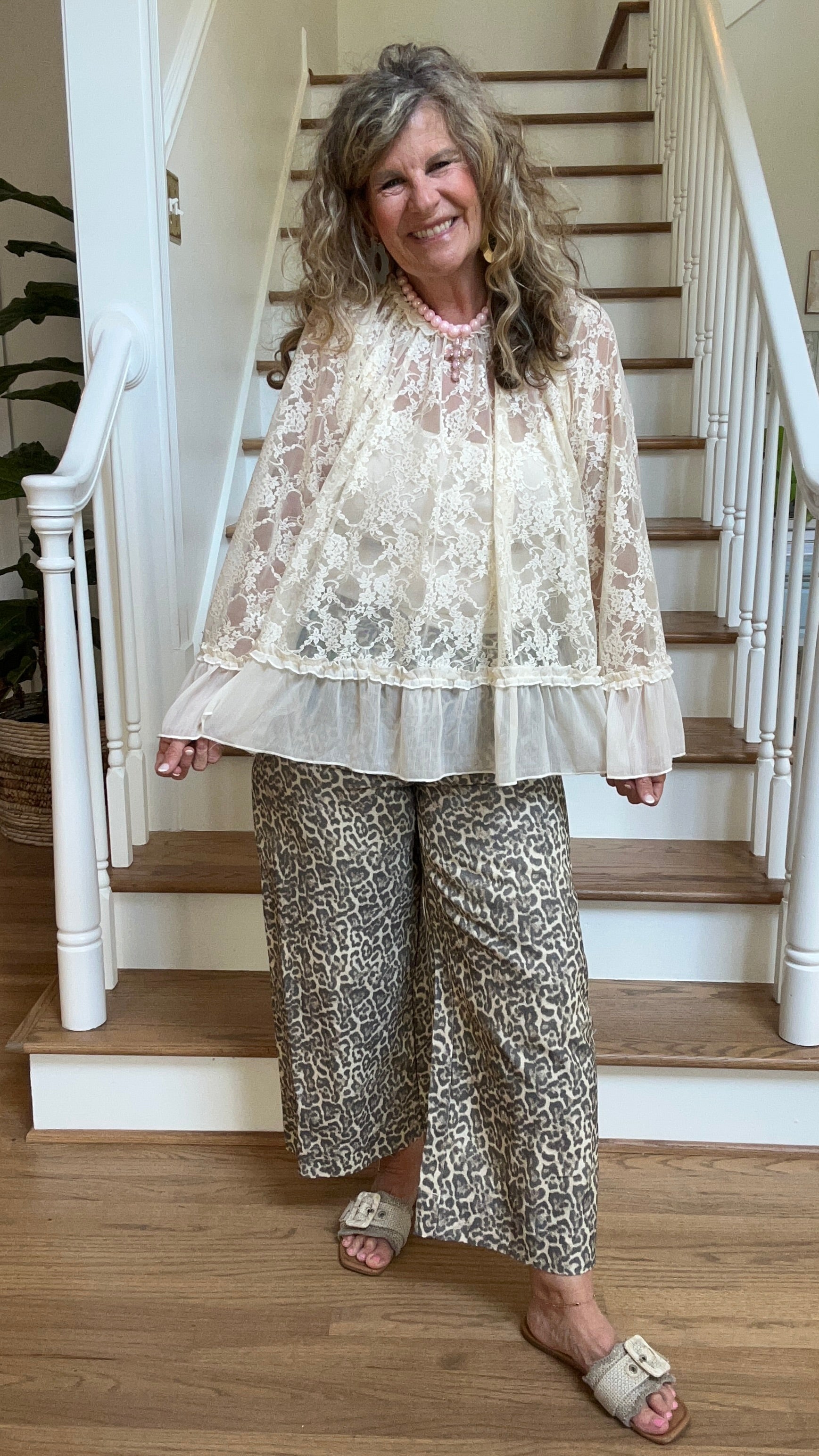 BOHO DAYDREAM LACE RUFFLE TOP