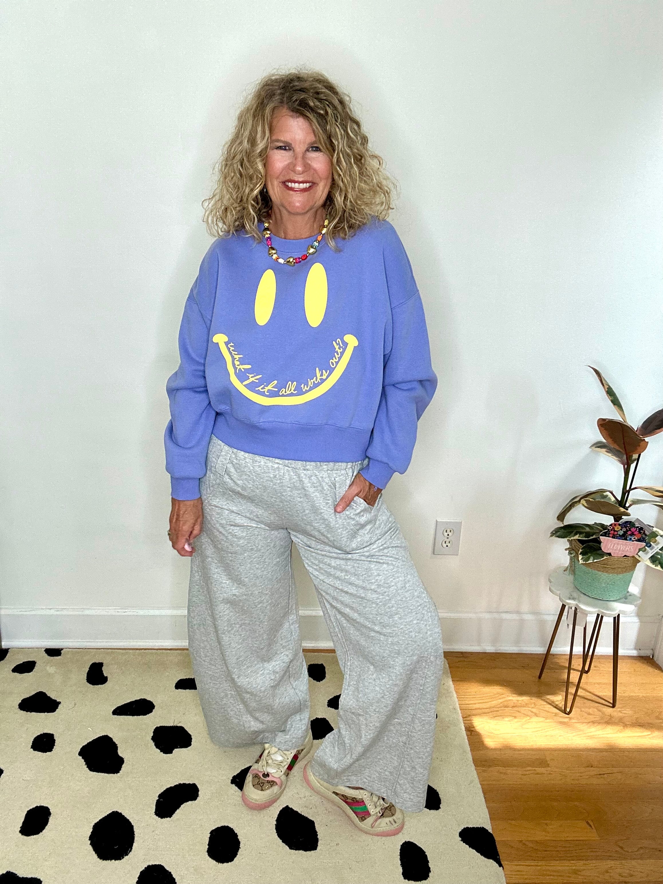 WHAT IF IT ALL WORKS OUT SMILEY PULLOVER
