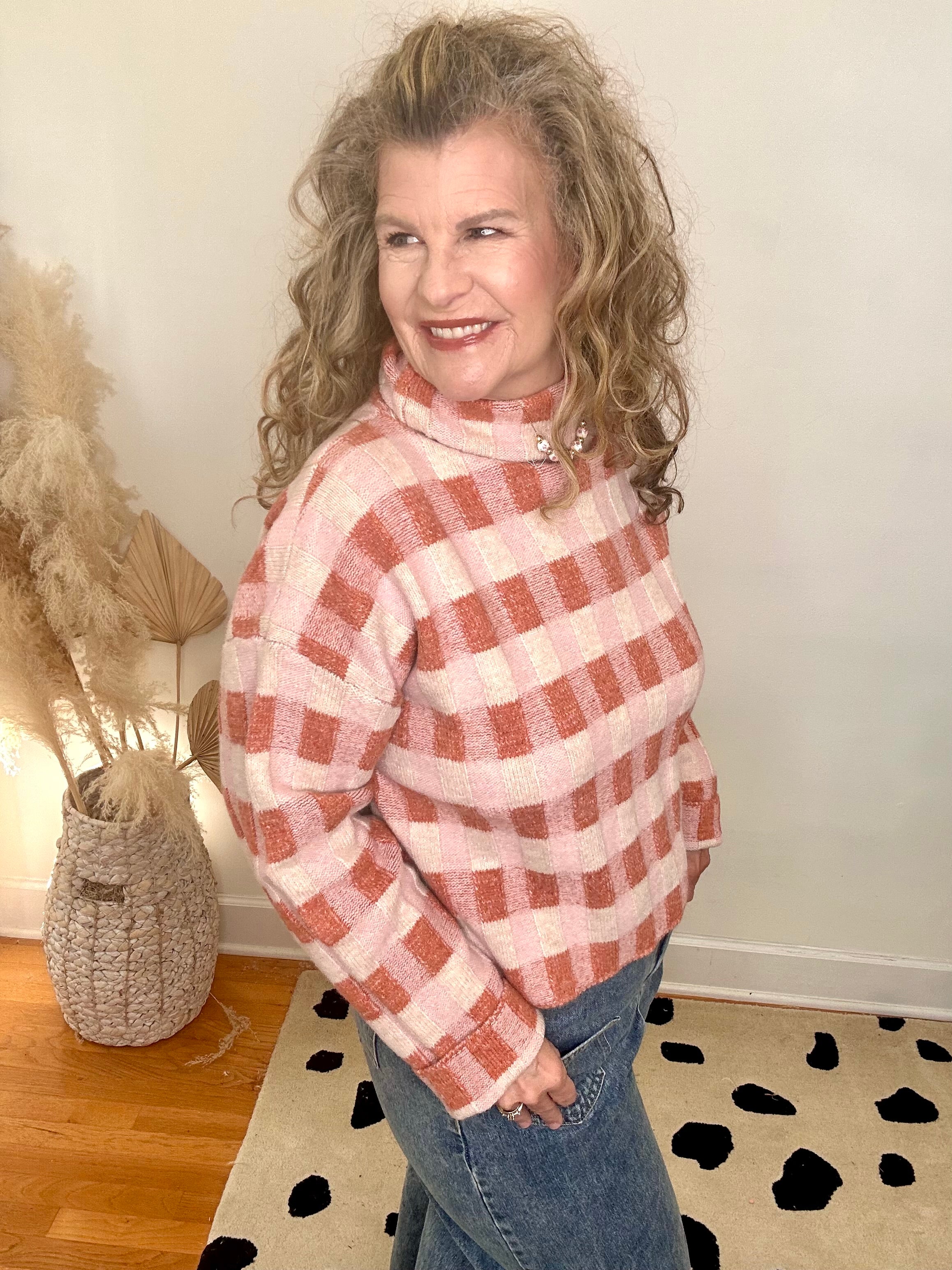 CHECK PLEASE...KNIT SWEATER