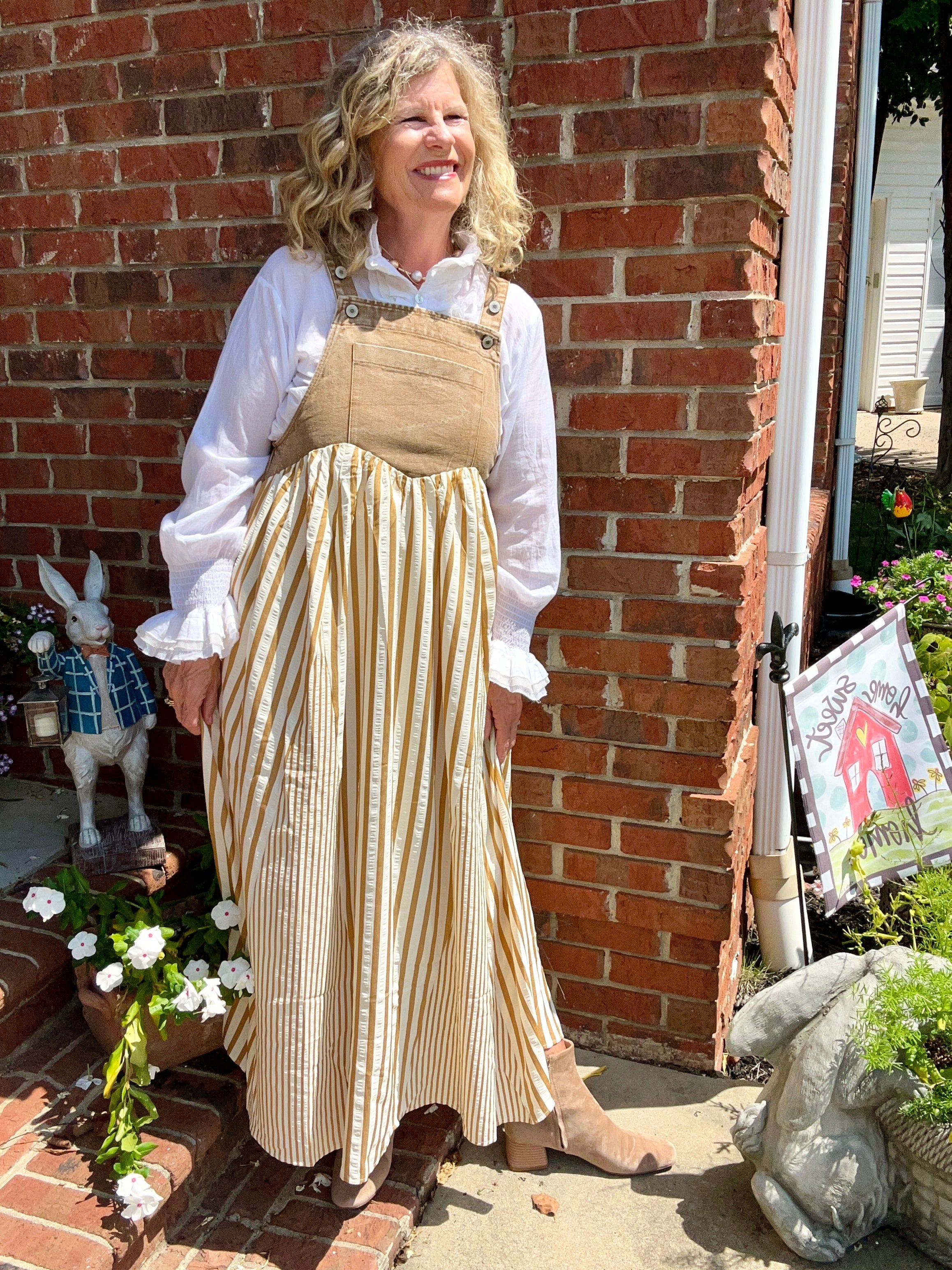 THE SCOTTY DENIM OVERALL DRESS
