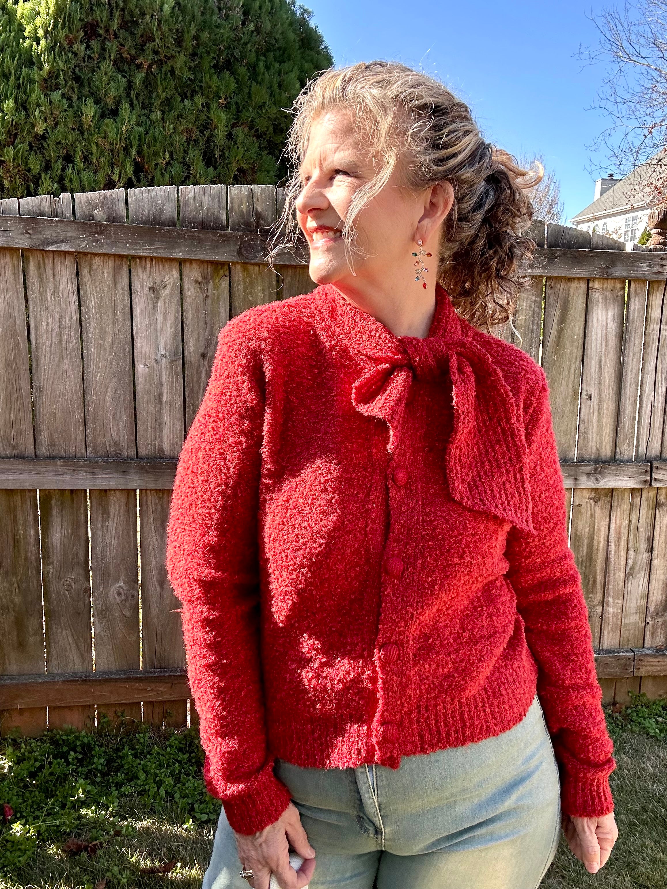 THE GRACIE TIE NECK CARDIGAN