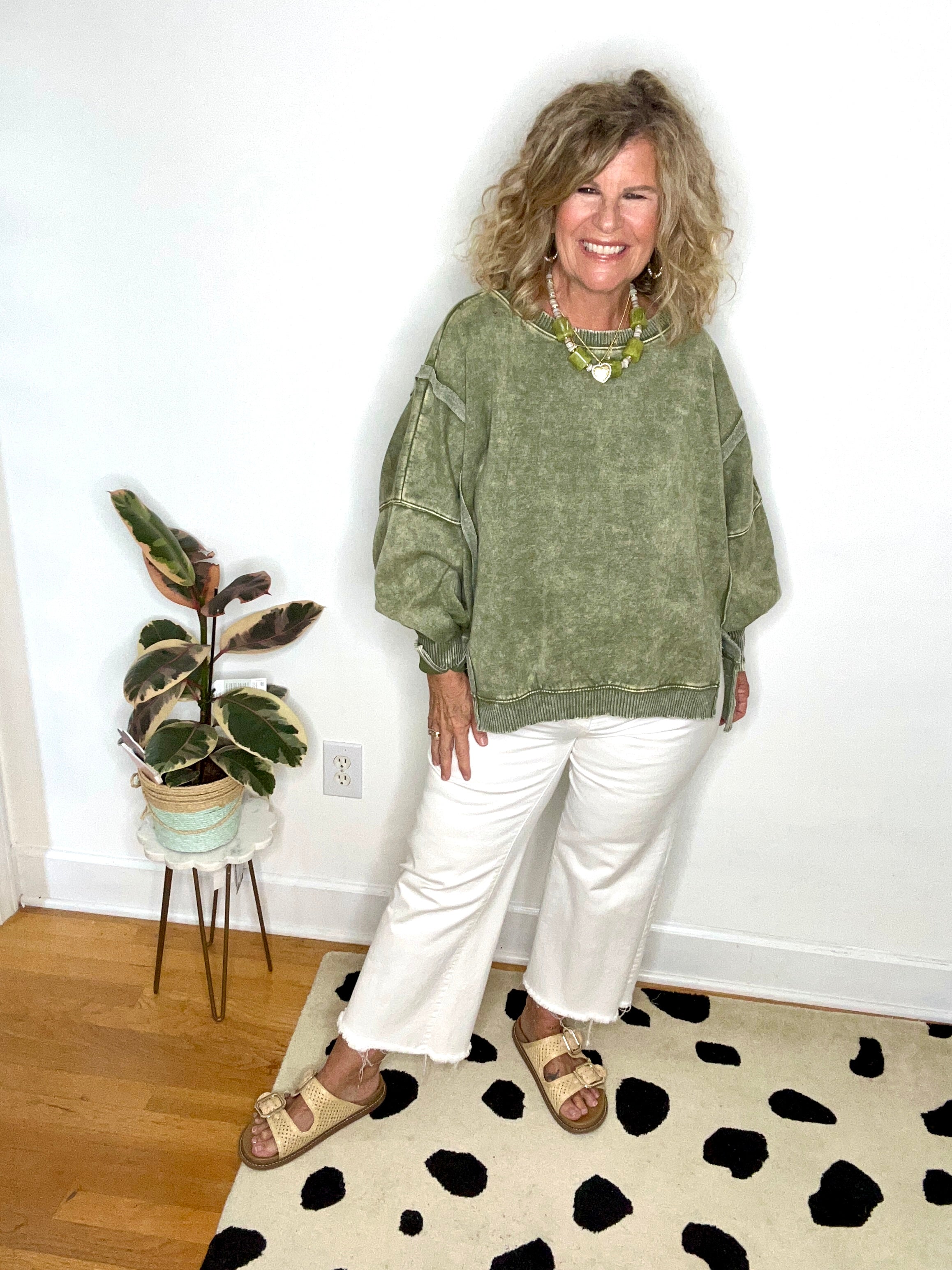 MINERAL WASH BATWING PULLOVER