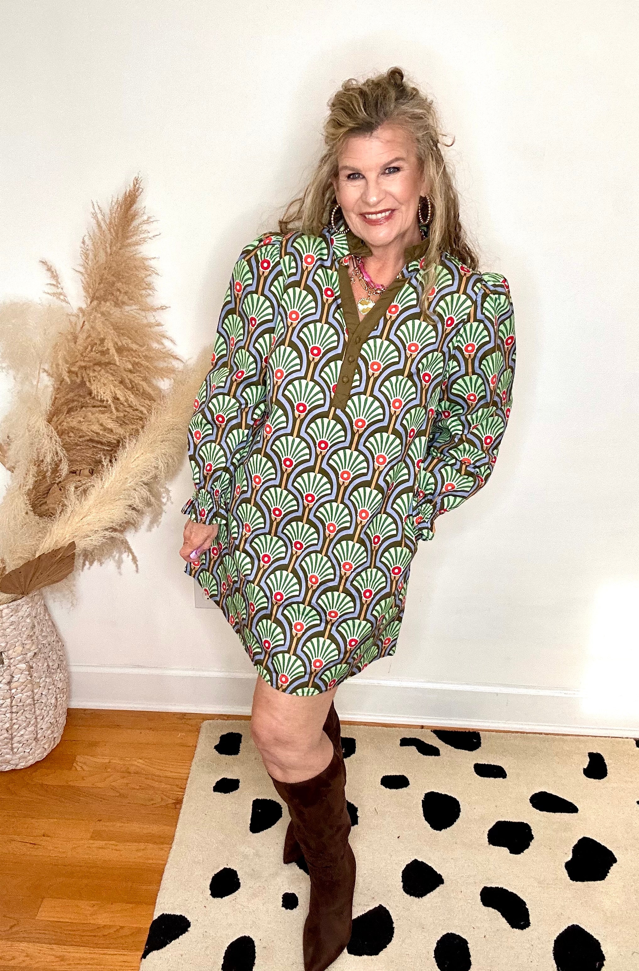 UPTOWN CHIC ALINE FLORAL DRESS