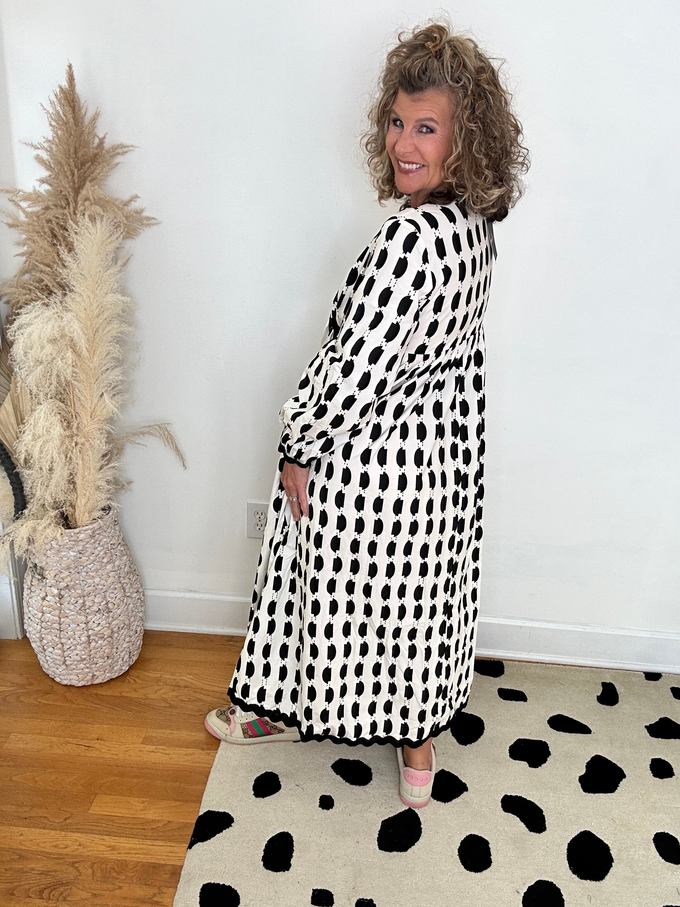 COOKIES AND CREAM WRAP DRESS