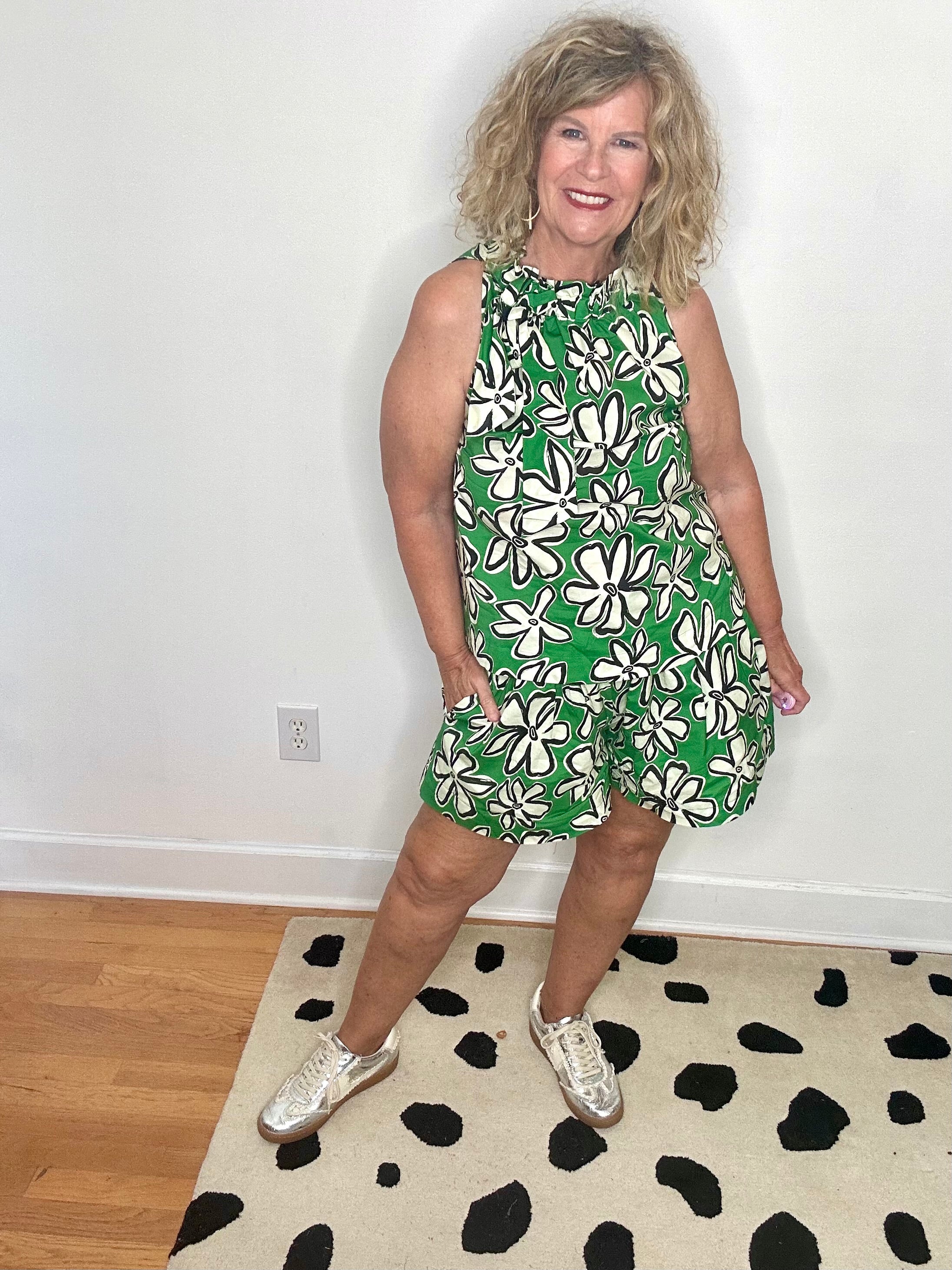 LIME BLOOM FLORAL BLOUSE