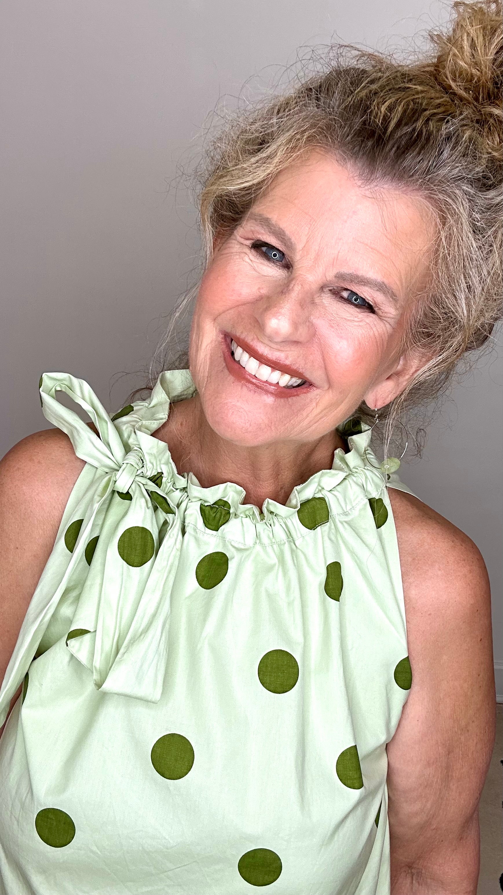 FOREVER SOUTHERN POLKA DOT MIDI DRESS