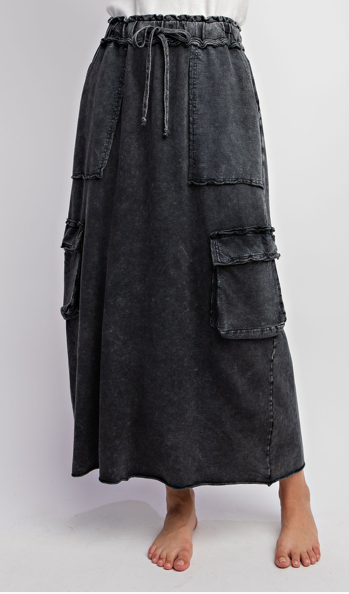 FRENCH TERRY CARGO SKIRT