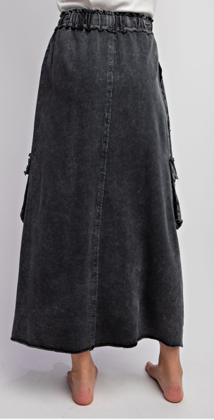FRENCH TERRY CARGO SKIRT