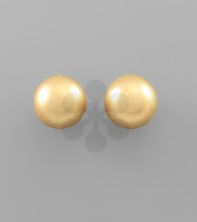 BALL EARRINGS-MATTE GOLD
