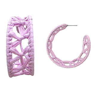 CROCHET RAFFIA PATTERN HOOPS