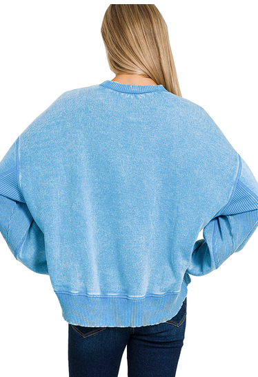 FEELING GOOD MINERAL WASH PULLOVER