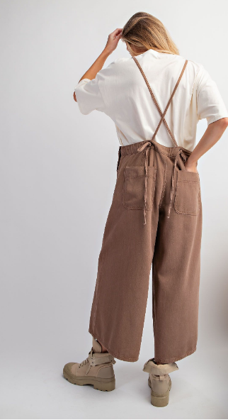 MOCHA DENIM JUMPSUIT