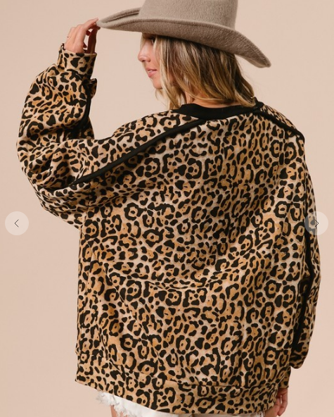 LEOPARD PRINT SWEATSHIRT