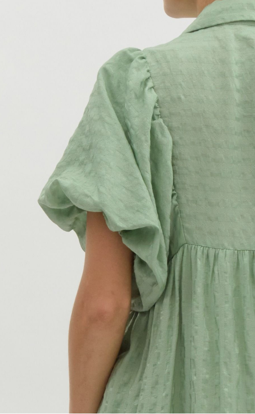 GO WITH THE FLOW SAGE DRESS