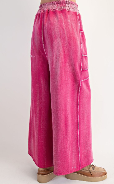 RASPBERRY TERRY KNIT PANT