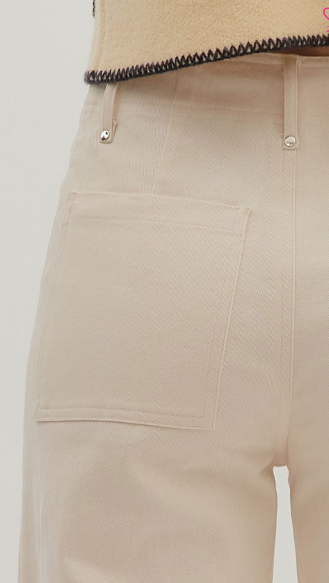 ECRU STRETCH DENIM JEAN