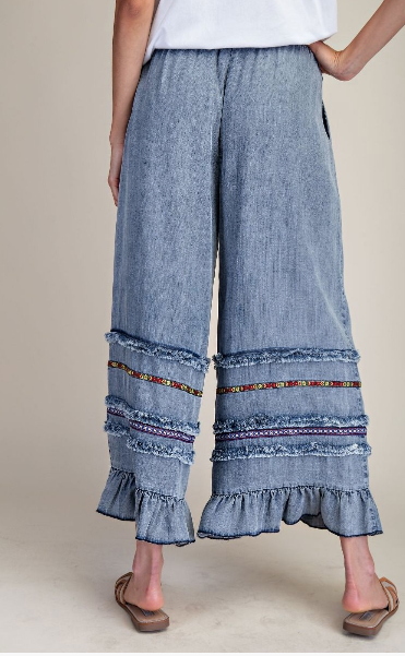BOHO BREEZE CHAMBRAY PANTS