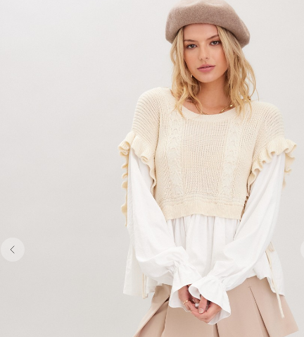 COZY GRACE LAYERED TOP