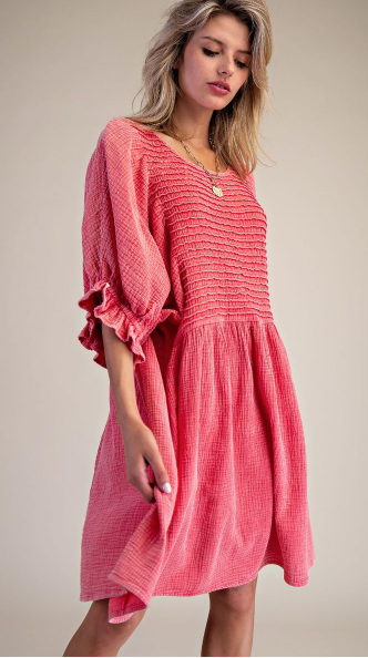 PINTUCK GAUZE DRESS | Ruby Grae's Boutique PINTUCK GAUZE DRESS | Ruby Grae's Boutique