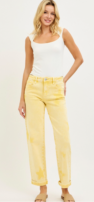 BRIGHT AS A START BOYFRIEND JEAN-YELLOW