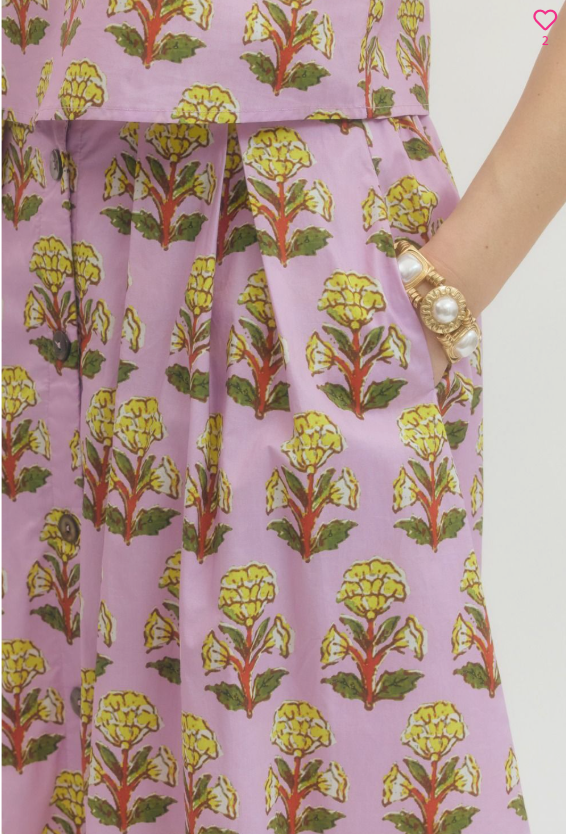 FLOWER MARKET MIDI SKIRT