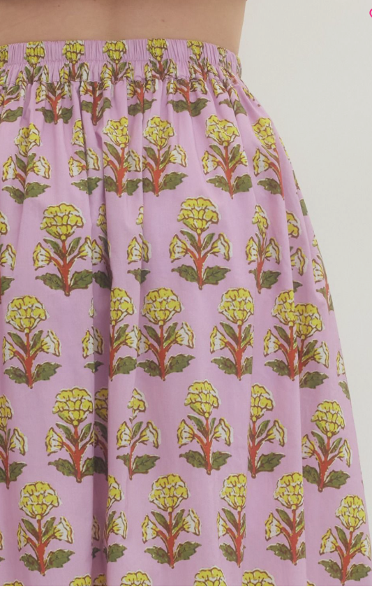 FLOWER MARKET MIDI SKIRT