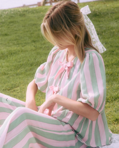 STRAWBERRY MINT STRIPE TOP