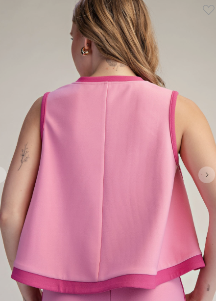 PINK SLEEVELESS SWING TOP SET