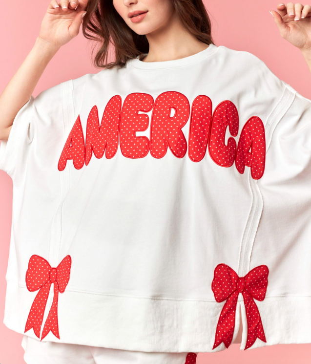 AMERICA EMBROIDERED PULLOVER