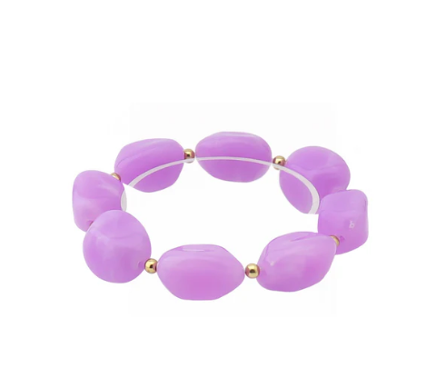 LAVENDER OVAL STRETCH BRACELET