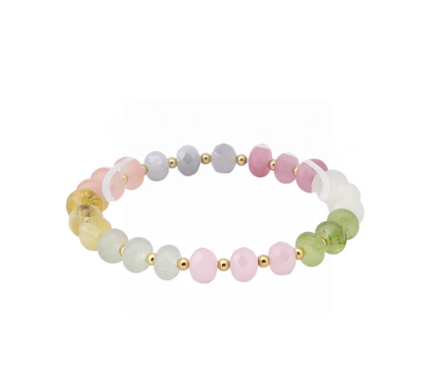 MULTI COLOR BEADED STRETCH BRACELET
