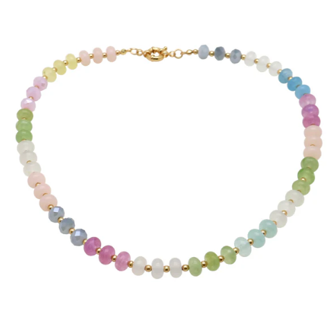 PASTEL MULTI COLOR BEADED NECKLACE