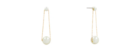 PEARL LOOP CHAIN EARRING