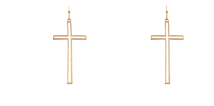 OPEN CROSS EARRING