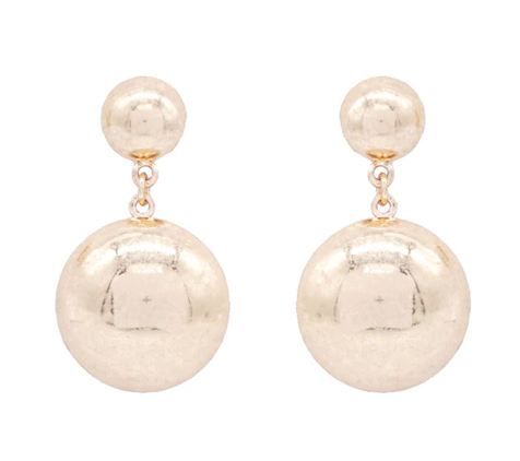 WORN GOLD STUD EARRINGS