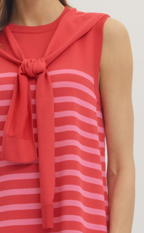 DUO DRAPE DRESS