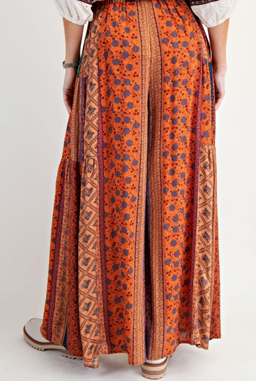 FUN PRINT GAUZE WIDE LEG PANT