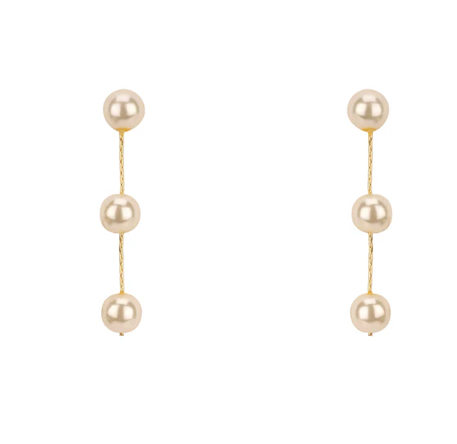 TRIPLE DROP PEARL EARRING