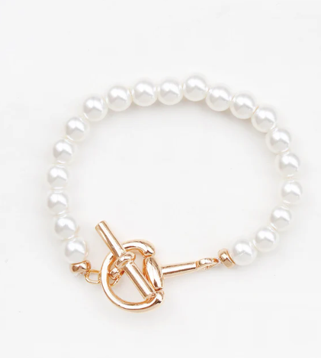 PEARL HORSEBIT STRETCH BRACELET