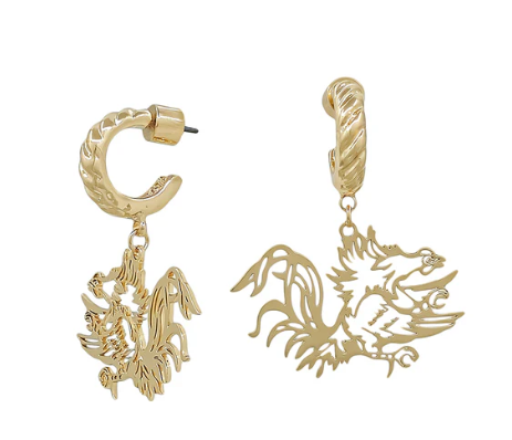 GAMECOCK HOOP EARRING