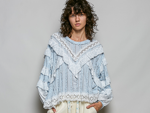 BOHO CUTIE LACE RUFFLE TOP