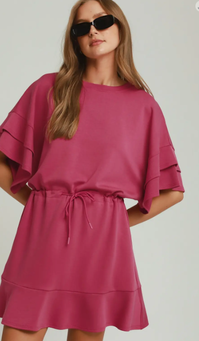 LUXE KNIT MULBERRY ATHLETIC DRESS