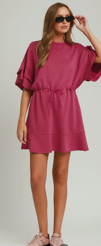LUXE KNIT MULBERRY ATHLETIC DRESS