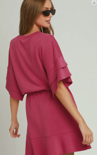 LUXE KNIT MULBERRY ATHLETIC DRESS