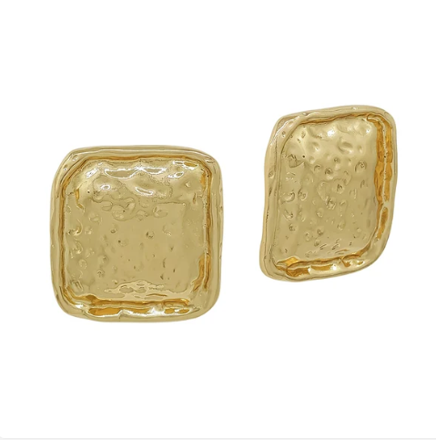 SQUARE GOLD STUDS