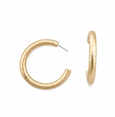 WORN GOLD HOOPS