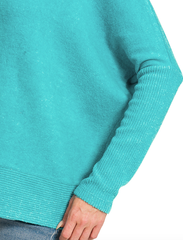 SIMPLE PLEASURES BRUSHED KNIT SWEATER