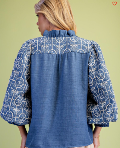 DUSTY DITSY EMBROIDERED BLOUSE