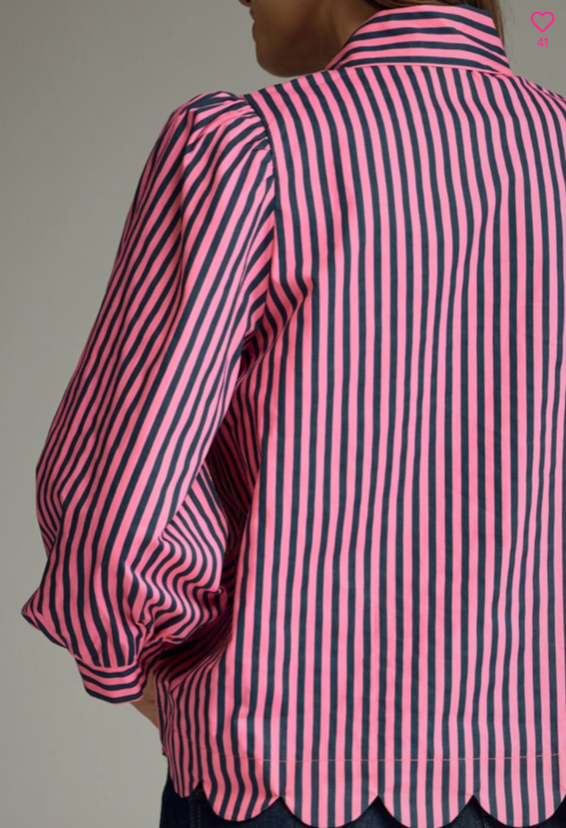PINK PINE BOW FRONT TOP