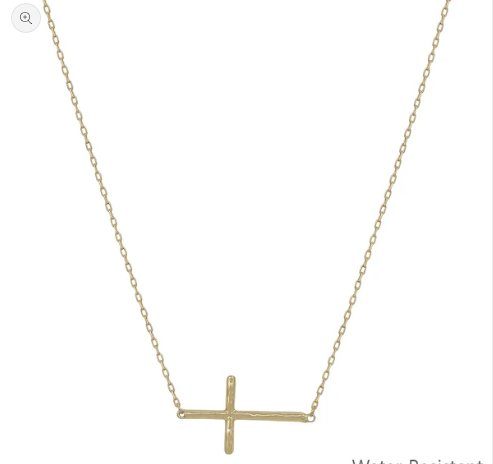 SIDEWAYS CROSS NECKLACE